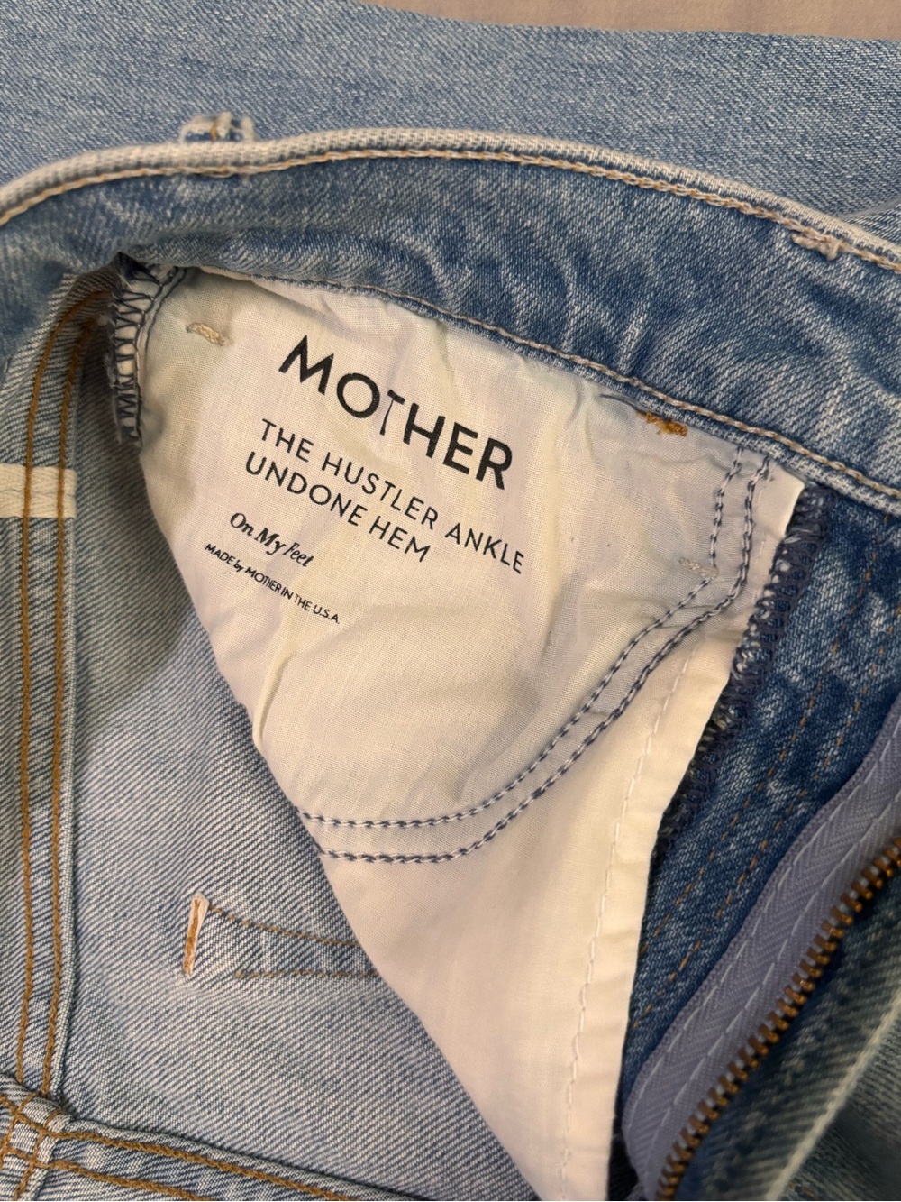 MOTHER Light Blue High-Rise Cropped Straight Jeans - Picture 8 of 8